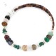 Certified Authentic Navajo Natural Turquoise Malachite Quartz Heishi Adjustable Wrap Native American Bracelet 13049-17 Certified Authentic Navajo Natural Turquoise Malachite Quartz Heishi Adjustable Wrap Native American Bracelet 13049-17