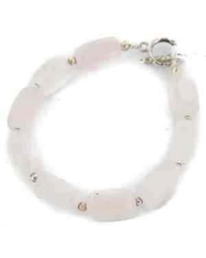 Certified Authentic Navajo Nickel Natural Quartz Native American Bracelet 13048-8
