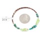 Certified Authentic Navajo Natural Turquoise Gaspeite Heishi Adjustable Wrap Native American Bracelet 13037-4