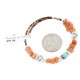 Certified Authentic Navajo Natural Turquoise Agate Heishi Adjustable Wrap Native American Bracelet 13037-11