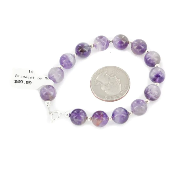 Certified Authentic .925 Sterling Silver Navajo Natural Quartz Native American Bracelet 13038-9