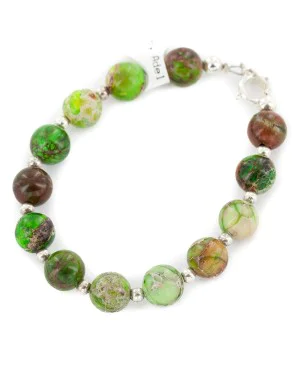 Certified Authentic .925 Sterling Silver Navajo Jasper Native American Bracelet 13040-8 Certified Authentic .925 Sterling Silver Navajo Jasper Native American Bracelet 13040-8
