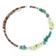 Certified Authentic Navajo Natural Turquoise Gaspeite Heishi Adjustable Wrap Native American Bracelet 13037-4