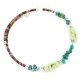 Certified Authentic Navajo Natural Turquoise Gaspeite Heishi Adjustable Wrap Native American Bracelet 13037-4