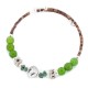 Certified Authentic Navajo Natural Turquoise Green Quartz Heishi Adjustable Wrap Native American Bracelet 13037-1