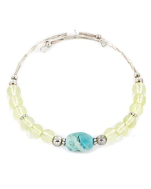 Certified Authentic Navajo Natural Turquoise Quartz Adjustable Wrap Native American Bracelet 13037-9 Certified Authentic Navajo Natural Turquoise Quartz Adjustable Wrap Native American Bracelet 13037-9