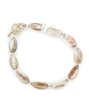 Certified Authentic Nickel Navajo Natural Mother of Pearl Native American Bracelet 13040-7 Certified Authentic Nickel Navajo Natural Mother of Pearl Native American Bracelet 13040-7