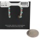 Certified Authentic Navajo .925 Sterling Silver Sterling Silver Turquoise Hoop Native American Earrings 18185-9