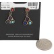 Handmade Navajo Certified Authentic .925 Sterling Silver Natural Turquoise Sugilite Lapis Coral Native American Dangle Earrings 18185-8