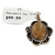 Certified Authentic .925 Sterling Silver Navajo Handmade Natural Tigers Eye Native American Pendant 18173-1