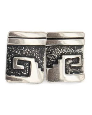 Certified Authentic Handmade .925 Sterling Silver Navajo Native American Earrings 18178 Certified Authentic Handmade .925 Sterling Silver Navajo Native American Earrings 18178