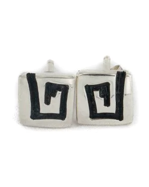 Handmade Certified Authentic Hopi .925 Sterling Silver Stud Native American Earrings 12854-6 Handmade Certified Authentic Hopi .925 Sterling Silver Stud Native American Earrings 12854-6