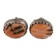 Handmade Navajo Certified Authentic .925 Sterling Silver Spiny Oyster Native American Stud Earrings 18185-1 Handmade Navajo Certified Authentic .925 Sterling Silver Spiny Oyster Native American Stud Earrings 18185-1