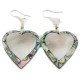Inlay Heart Navajo Certified Authentic .925 Sterling Silver Hooks Natural Abalone Native American Dangle Earrings 18099-4 Inlay Heart Navajo Certified Authentic .925 Sterling Silver Hooks Natural Abalone Native American Dangle Earrings 18099-4
