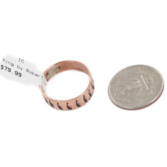 Handmade Feather Certified Authentic Navajo Native American Pure Copper Ring 17091-11 Handmade Feather Certified Authentic Navajo Native American Pure Copper Ring 17091-11