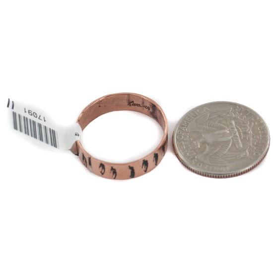 Handmade Feather Certified Authentic Navajo Native American Pure Copper Ring 17091-11 Handmade Feather Certified Authentic Navajo Native American Pure Copper Ring 17091-11