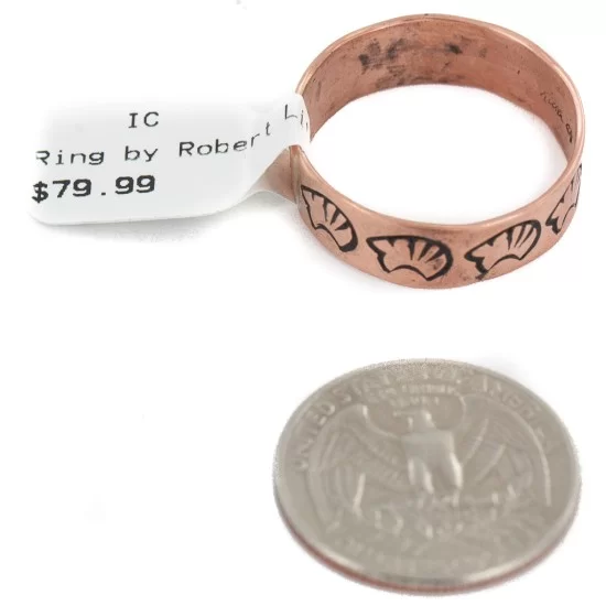 Certified Authentic Handmade Bear Navajo Native American Pure Copper Ring 17091-12 Certified Authentic Handmade Bear Navajo Native American Pure Copper Ring 17091-12