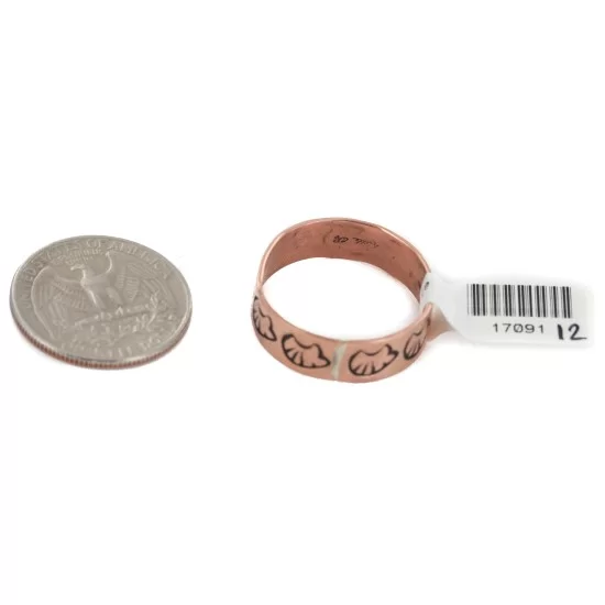Certified Authentic Handmade Bear Navajo Native American Pure Copper Ring 17091-12 Certified Authentic Handmade Bear Navajo Native American Pure Copper Ring 17091-12