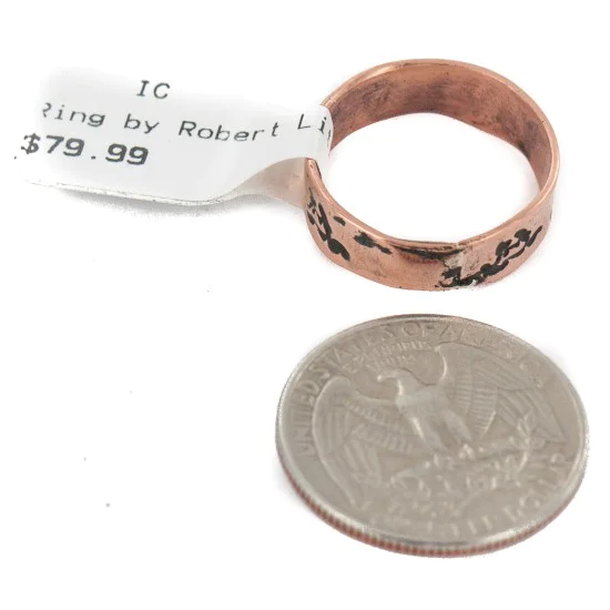 Handmade Horse Certified Authentic Navajo Native American Pure Copper Ring 17093-1 Handmade Horse Certified Authentic Navajo Native American Pure Copper Ring 17093-1