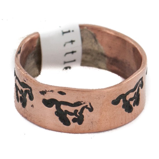 Certified Authentic Handmade Horse Navajo Native American Pure Copper Ring 17094-2 Certified Authentic Handmade Horse Navajo Native American Pure Copper Ring 17094-2