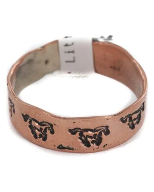 Handmade Certified Authentic Horse Navajo Native American Pure Copper Ring 17091-15 Handmade Certified Authentic Horse Navajo Native American Pure Copper Ring 17091-15