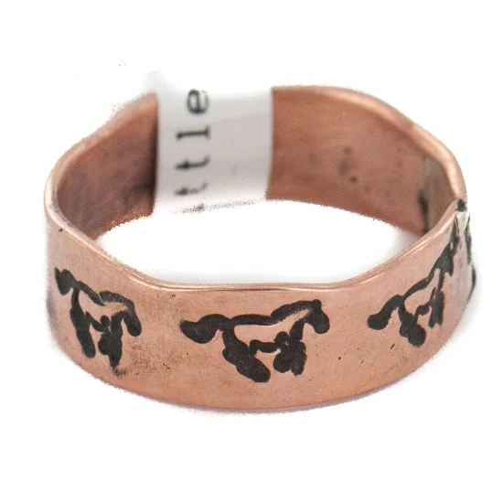 Handmade Horse Certified Authentic Navajo Native American Pure Copper Ring 17093-1 Handmade Horse Certified Authentic Navajo Native American Pure Copper Ring 17093-1