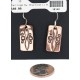 Handmade Certified Authentic Sun Navajo Mountain Pure Copper Dangle Native American Earrings 18162
