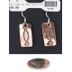 Handmade Navajo Certified Authentic Pure Copper Dangle Native American Earrings 18165
