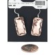 Certified Authentic Handmade Navajo Mountain Pure Copper Dangle Native American Earrings 18167