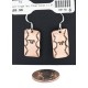 Handmade Certified Authentic Horse Mountain Navajo Pure Copper Native American Dangle Earrings 18170-6