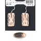 Handmade Feather Certified Authentic Pure Copper Navajo Native American Dangle Earrings 18170-1
