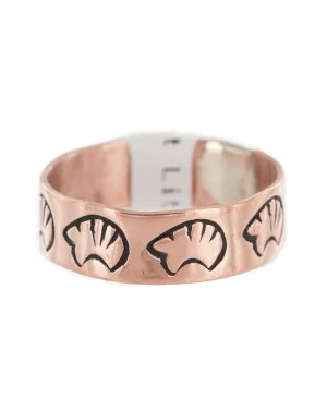 Handmade Certified Authentic Bear Navajo Pure Copper Native American Ring 17091-9 Handmade Certified Authentic Bear Navajo Pure Copper Native American Ring 17091-9