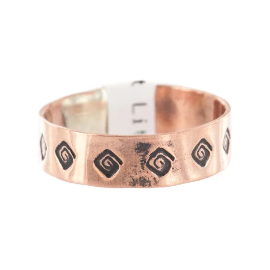 Navajo Handmade Certified Authentic Navajo Pure Copper Native American Ring 17092-9 Navajo Handmade Certified Authentic Navajo Pure Copper Native American Ring 17092-9