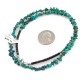 Certified Authentic Navajo .925 Sterling Silver Natural Turquoise Native American Necklace 750124-14