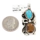 Certified Authentic .925 Sterling Silver Handmade Navajo Natural Turquoise Tigers Eye Native American Pendant 13062 Certified Authentic .925 Sterling Silver Handmade Navajo Natural Turquoise Tigers Eye Native American Pendant 13062