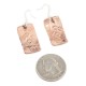 Handmade Certified Authentic Navajo Native American Pure Copper Dangle Earrings 18170-12