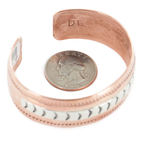 Navajo .925 Sterling Silver Handmade Certified Authentic Native American Pure Copper Bracelet 13055-7 Navajo .925 Sterling Silver Handmade Certified Authentic Native American Pure Copper Bracelet 13055-7