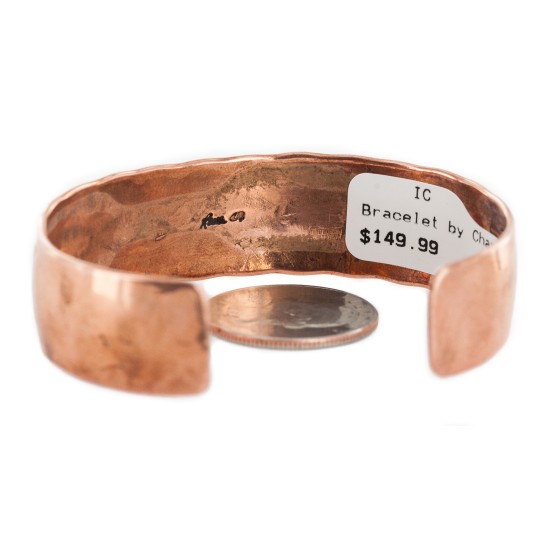 Navajo Handmade Certified Authentic Native American Pure Copper Bracelet 13050 Navajo Handmade Certified Authentic Native American Pure Copper Bracelet 13050