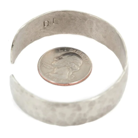 Handmade Certified Authentic Hammered Navajo Native American Nickel Bracelet 13057 Handmade Certified Authentic Hammered Navajo Native American Nickel Bracelet 13057