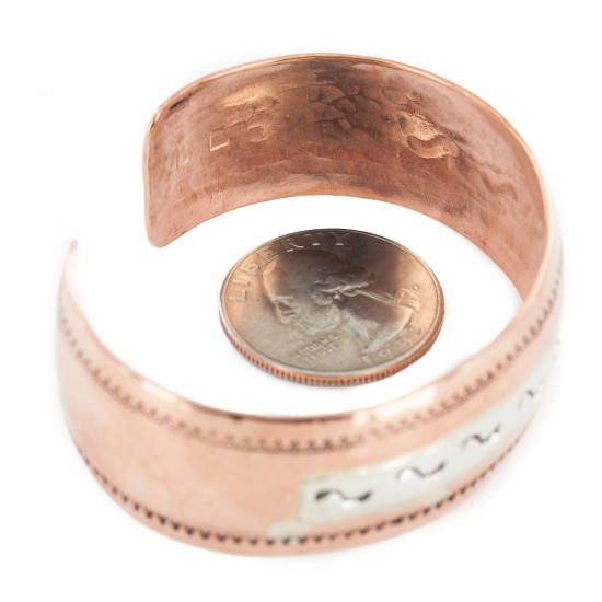 .925 Sterling Silver Certified Authentic Navajo Handmade Native American Pure Copper Bracelet 13055-4 .925 Sterling Silver Certified Authentic Navajo Handmade Native American Pure Copper Bracelet 13055-4