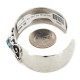 Handmade Hammered Certified Authentic Navajo Natural Turquoise Native American Nickel Bracelet 13060