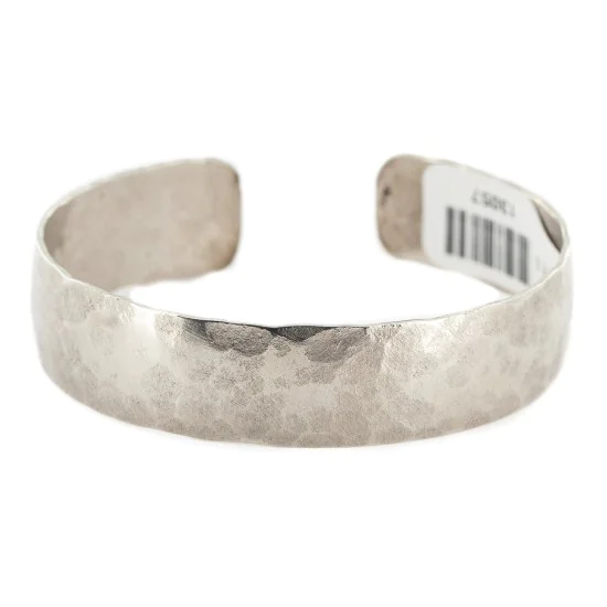 Handmade Certified Authentic Hammered Navajo Native American Nickel Bracelet 13057 Handmade Certified Authentic Hammered Navajo Native American Nickel Bracelet 13057