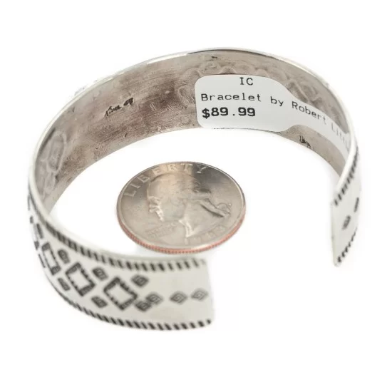 Nickel Navajo Handmade Certified Authentic Natural Lapis Native American Bracelet 13026-1 Nickel Navajo Handmade Certified Authentic Natural Lapis Native American Bracelet 13026-1