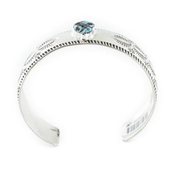 Nickel Navajo Handmade Certified Authentic Natural Turquoise Native American Bracelet 13026-8 Nickel Navajo Handmade Certified Authentic Natural Turquoise Native American Bracelet 13026-8