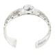 Nickel Navajo Handmade Certified Authentic White Howlite Native American Bracelet 13026-3 Nickel Navajo Handmade Certified Authentic White Howlite Native American Bracelet 13026-3