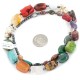 Certified Authentic .925 Sterling Silver Navajo Natural Turquoise Multicolor Stones Native American Necklace 750195-1