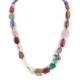 Bear Certified Authentic .925 Sterling Silver Navajo Natural Turquoise Multicolor Stones Native American Necklace 750195-2