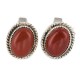 Handmade Certified Authentic Navajo .925 Sterling Silver Natural Red Jasper Native American Cuff Links 19128-1