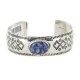 Nickel Navajo Handmade Certified Authentic Natural Lapis Native American Bracelet 13026-1 Nickel Navajo Handmade Certified Authentic Natural Lapis Native American Bracelet 13026-1