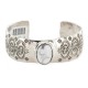 Nickel Navajo Handmade Certified Authentic White Howlite Native American Bracelet 13026-3 Nickel Navajo Handmade Certified Authentic White Howlite Native American Bracelet 13026-3
